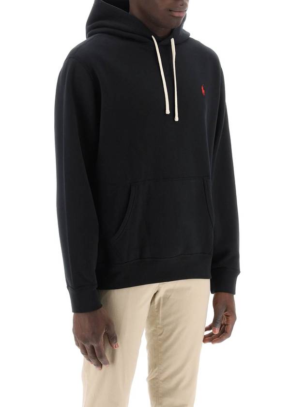 Embroidered Logo Pony Hoodie Black - POLO RALPH LAUREN - BALAAN 3