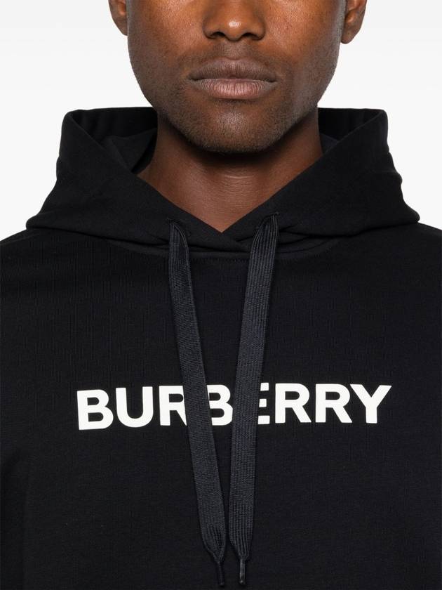 Logo Print Hoodie Black - BURBERRY - BALAAN 6