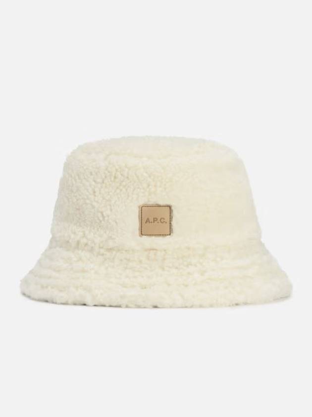 Mark Faux Shearling Bucket Hat Ecru - A.P.C. - BALAAN 5