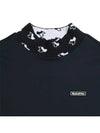 Women s logo jacquard knit collar t shirt 6922LXIN BLACK - BLACK&WHITE - BALAAN 3