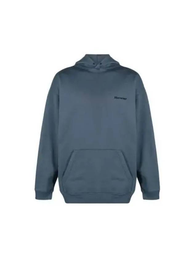 Logo Cotton Hoodie Washed Blue - BALENCIAGA - BALAAN 2