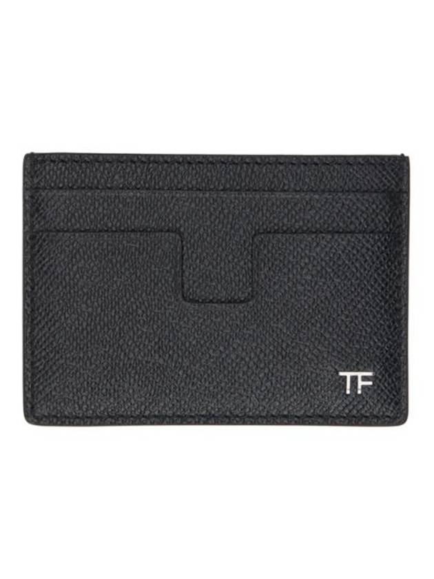 Money Clip Calfskin Card Wallet Black - TOM FORD - BALAAN 1