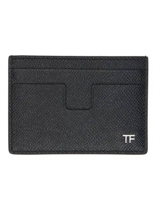 Money Clip Calfskin Card Wallet Black - TOM FORD - BALAAN 1