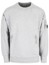 Men's Diagonal Lens Wappen Crew Neck Sweatshirt Gray - CP COMPANY - BALAAN 1