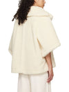 Aleggio Teddy Short Fur Cape White - MAX MARA - BALAAN 5