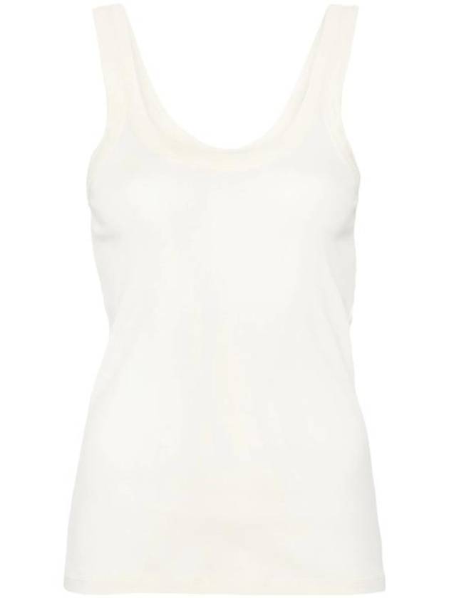 Ribbed Cotton Sleeveless Lemon Glaze - LEMAIRE - BALAAN 1