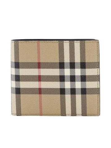 Check Halfwallet Beige - BURBERRY - BALAAN 1