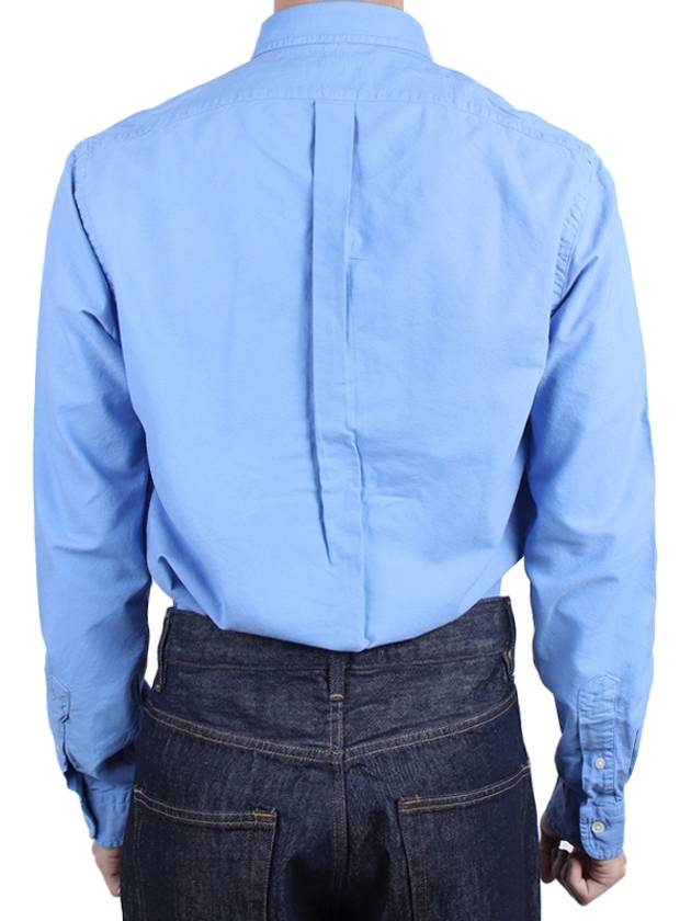 Men's Slim Fit Oxford Long Sleeve Shirt Blue - POLO RALPH LAUREN - BALAAN.