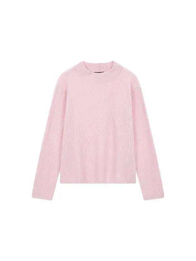 Women s Multi Rib Cashmere Wool Knit Pink 271759 - EMPORIO ARMANI - BALAAN 1