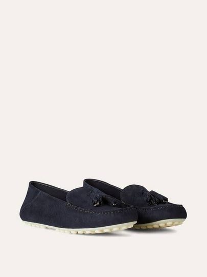 Dot Sole Suede Loafers Navy - LORO PIANA - BALAAN 2