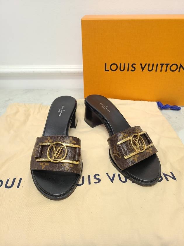 Monogram Dauphin Lock It Mule Slippers 37 5 - LOUIS VUITTON - BALAAN 7