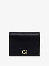 GG Marmont Leather Half Wallet Black - GUCCI - BALAAN 2