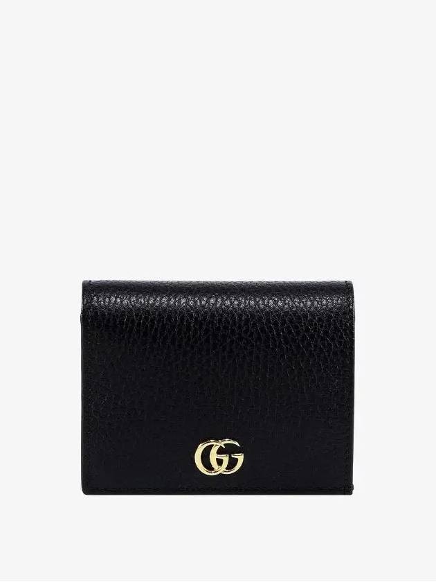 GG Marmont Leather Half Wallet Black - GUCCI - BALAAN 2