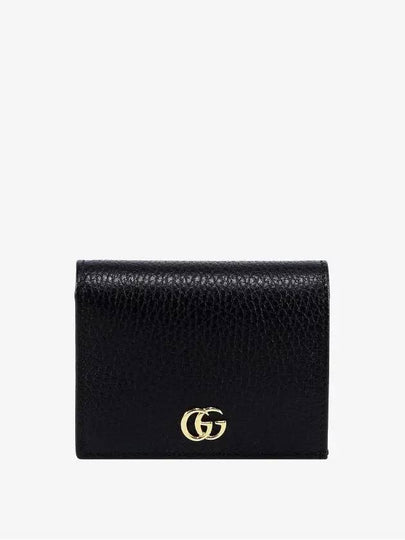 GG Marmont Leather Half Wallet Black - GUCCI - BALAAN 2