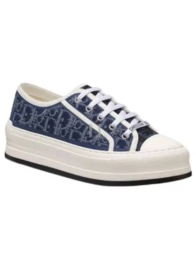 Walk'n'Dior Platform Cotton Low Top Sneaker Blue - DIOR - BALAAN 2