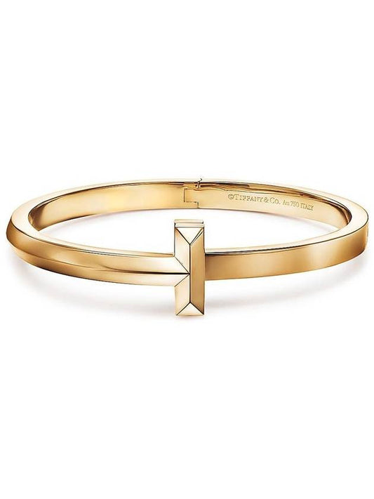 Tiffany T T1 Wide Hinged Bangle 18K Gold 68127092 - TIFFANY & CO. - BALAAN 2