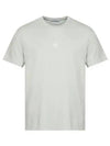 Embroidered Logo Short Sleeve T-Shirt Pearly Grey - STONE ISLAND - BALAAN 2