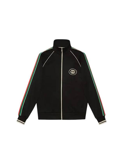 Interlocking G Technical Jersey Zip-up Jacket Black - GUCCI - BALAAN 2