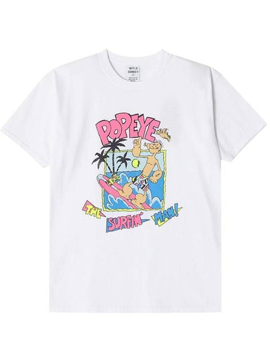 surfing short sleeve t shirt white - WILD DONKEY - BALAAN 1