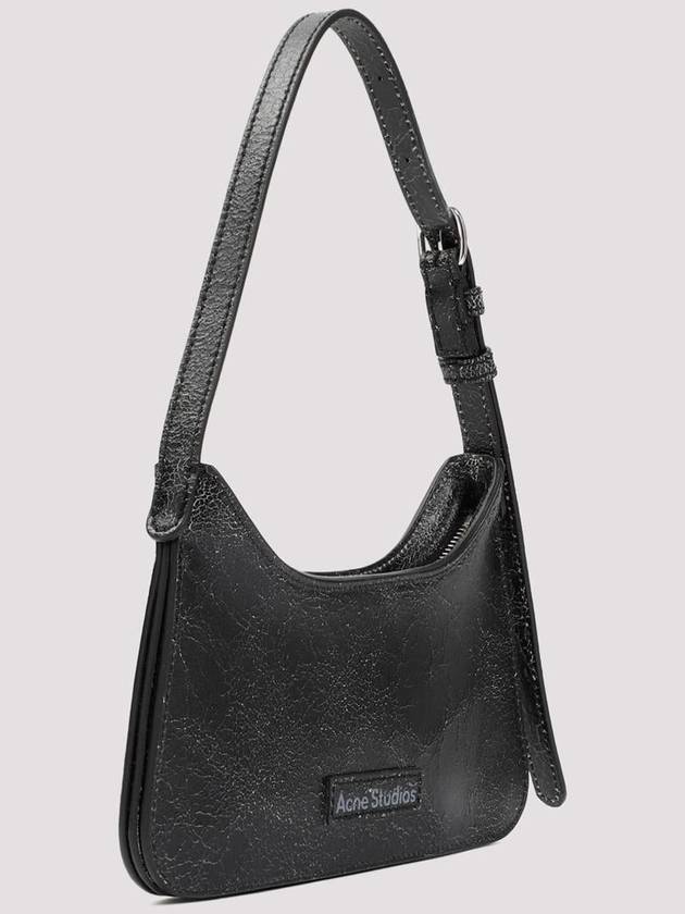 Platt Micro Leather Shoulder Bag Black - ACNE STUDIOS - BALAAN 4