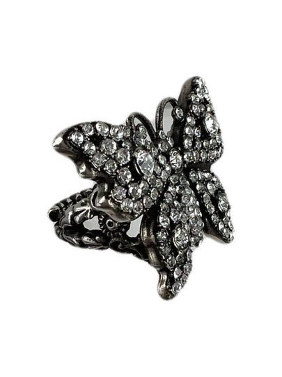 Crystal stud butterfly metal ring 503932 - GUCCI - BALAAN 2