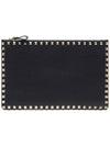 Rockstud Pebble Clutch Bag Black - VALENTINO - BALAAN 2