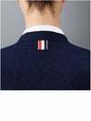 4-Bar V-Neck Cashmere Cardigan Navy - THOM BROWNE - BALAAN 7