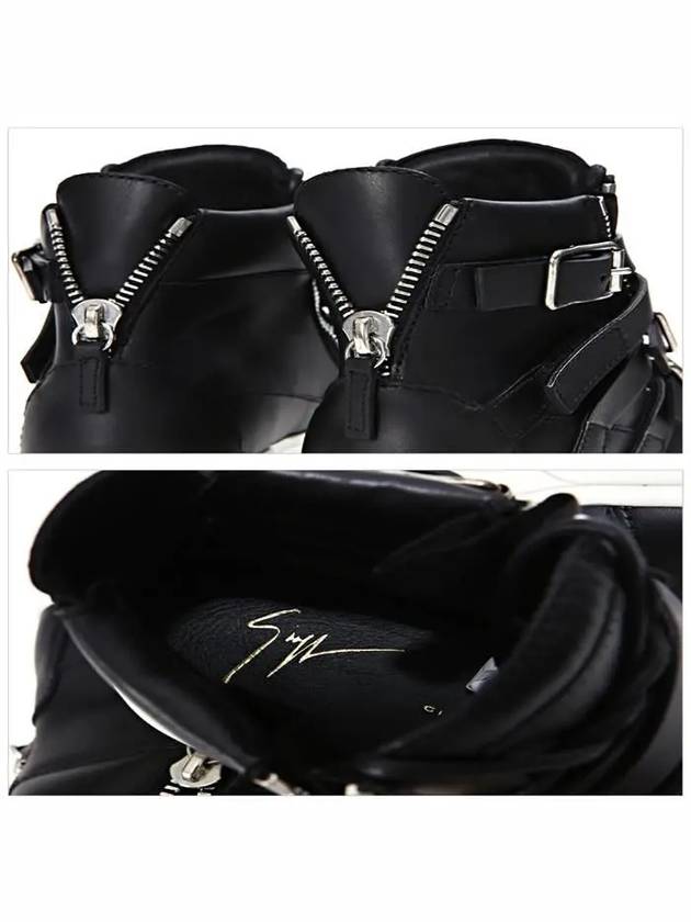 Jeti Multi Buckle Leather High Top Sneakers Black - GIUSEPPE ZANOTTI - BALAAN 7