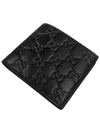 Signature GG Ssima Leather Half Wallet Black - GUCCI - BALAAN 3