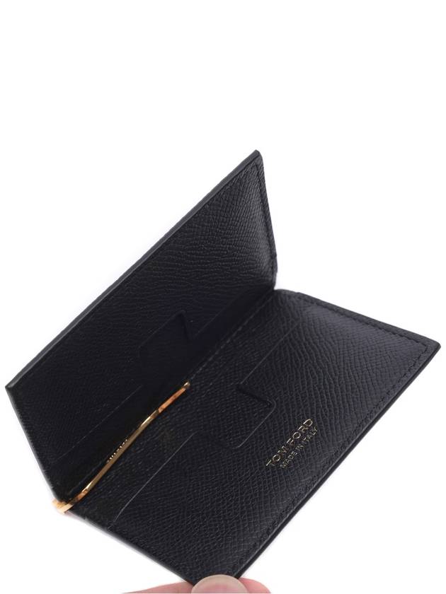 gold logo money clip wallet black - TOM FORD - BALAAN 7