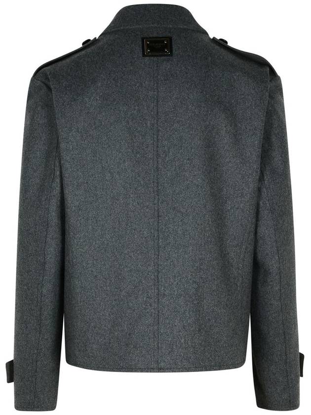 Dolce & Gabbana Grey Wool Blend Jacket - DOLCE&GABBANA - BALAAN 3