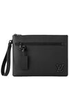 LV Aerogram Ipad Pouch Bag Black - LOUIS VUITTON - BALAAN 3