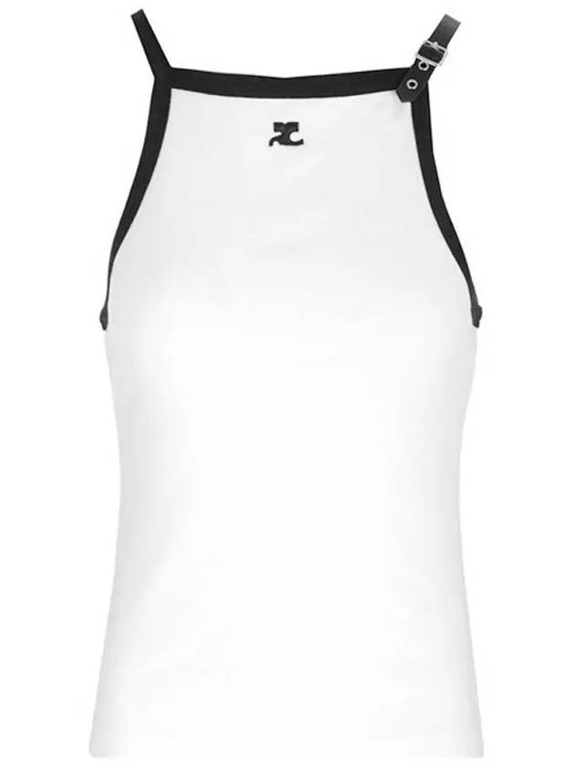 Buckle Contrast Sleeveless White - COURREGES - BALAAN 3