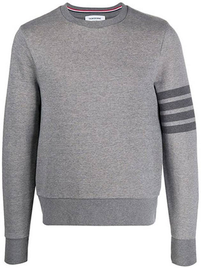 4 Bar Tonal Crew Neck Sweatshirt Grey - THOM BROWNE - BALAAN 2