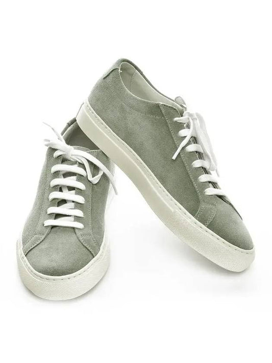 Women's Suede Achilles Low Top Khaki Gray 6018 7543 - COMMON PROJECTS - BALAAN 2