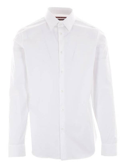 Stretch Cotton Poplin Long Sleeve Shirt White - GUCCI - BALAAN 2