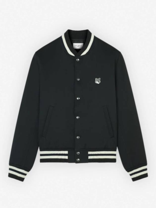 Cotton Satin Teddy Jacket Black - MAISON KITSUNE - BALAAN 2