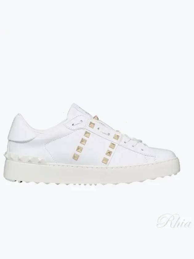 Rockstud Untied Low Top Sneakers White - VALENTINO - BALAAN 2