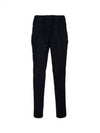 Drawstring Pleated Tapered Straight Pants Navy - BRUNELLO CUCINELLI - BALAAN 2