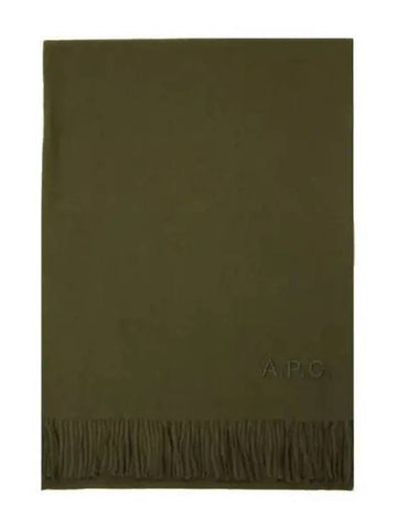 Logo Alix Wool Khaki Muffler 271407 - A.P.C. - BALAAN 1