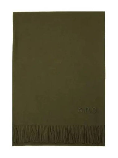 Logo Alix Wool Khaki Muffler 271407 - A.P.C. - BALAAN 1