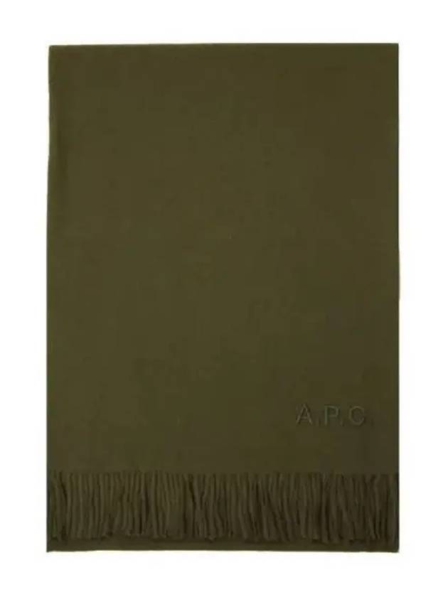 Logo Alix Wool Khaki Muffler 271407 - A.P.C. - BALAAN 1