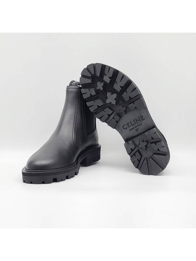 Margaret Calfskin Chelsea Boots Black - CELINE - BALAAN.