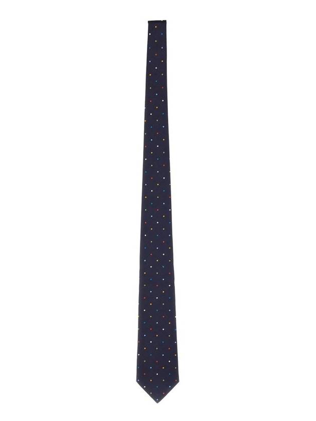 Polka Dot Silk Tie Navy - PAUL SMITH - BALAAN 2