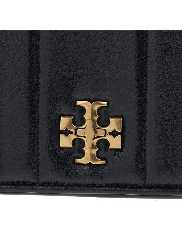 Kira Chain Leather Shoulder Bag Black - TORY BURCH - BALAAN.