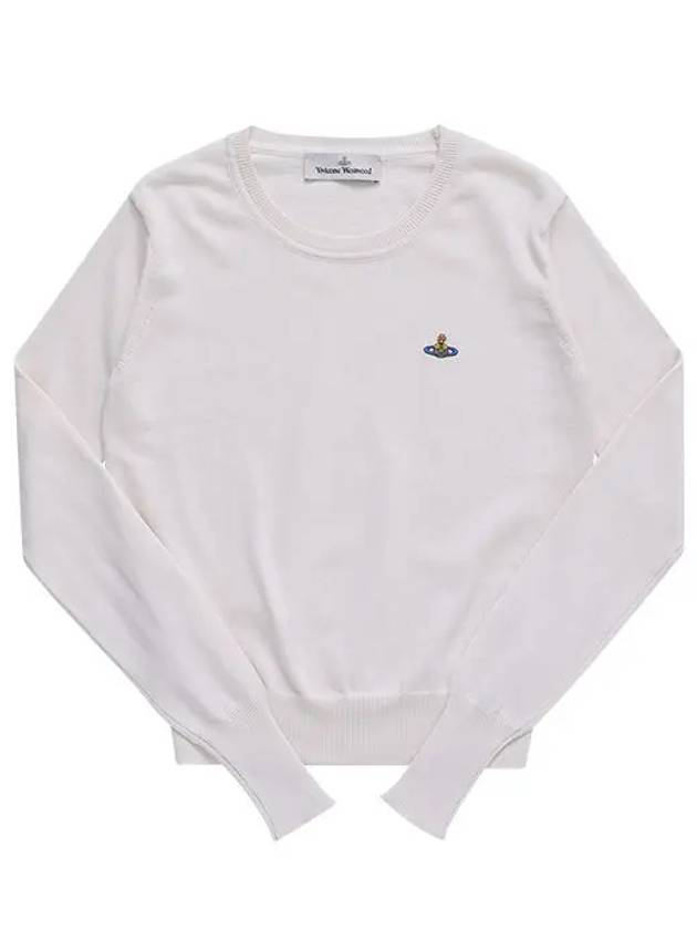 ORB Embroid Logo Knit Top Cream - VIVIENNE WESTWOOD - BALAAN 3