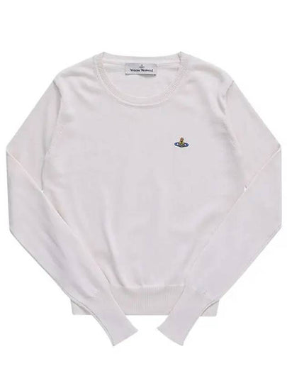 ORB Embroid Logo Knit Top Cream - VIVIENNE WESTWOOD - BALAAN 2