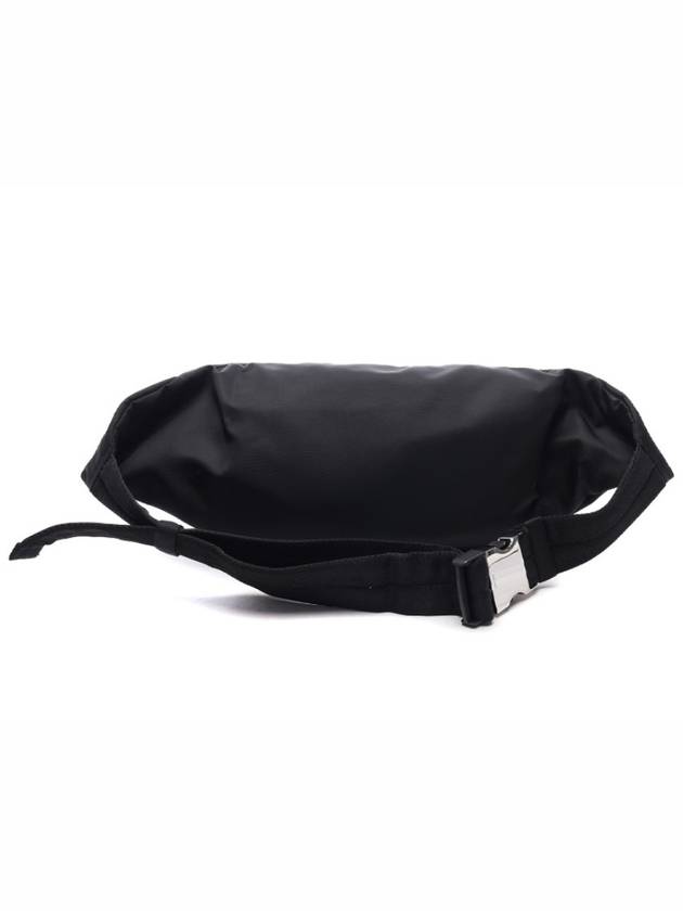 Testo Triangle Logo Nylon Belt Bag Black - PRADA - BALAAN 4