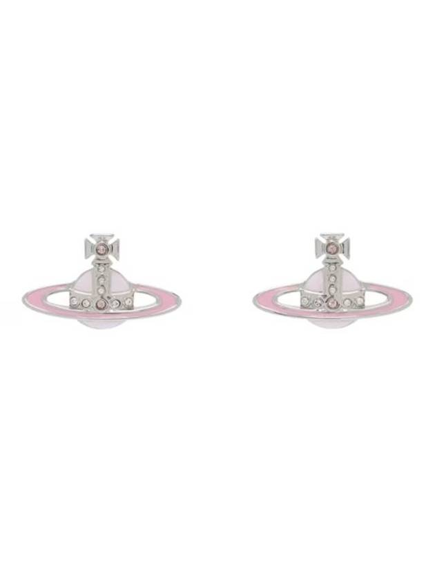 Women's Small Neo Bas Relief Earrings Platinum Vintage Rose - VIVIENNE WESTWOOD - BALAAN 1