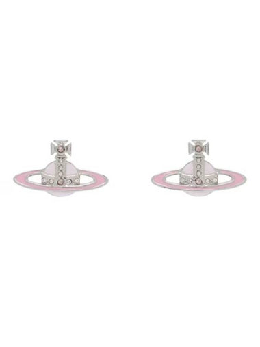 Women's Small Neo Bas Relief Earrings Platinum Vintage Rose - VIVIENNE WESTWOOD - BALAAN 1